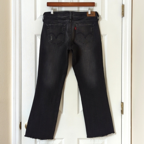 Levi's Y2K 545 Classic Low Rise Slim Fit Ankle Boot Cut Jeans Faded Black 8 - Picture 4 of 15